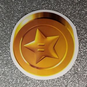 SUPER MARIO WATERPOOF Sticker coin star